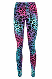 Girls Microfibre Full Length Leopard Leggings Casual Pants
