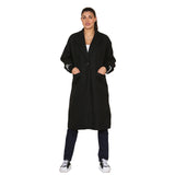 Women's Cuffed Sleeve Front Button Long Line Coat