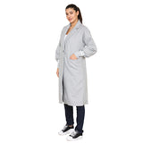 Women's Cuffed Sleeve Front Button Long Line Coat