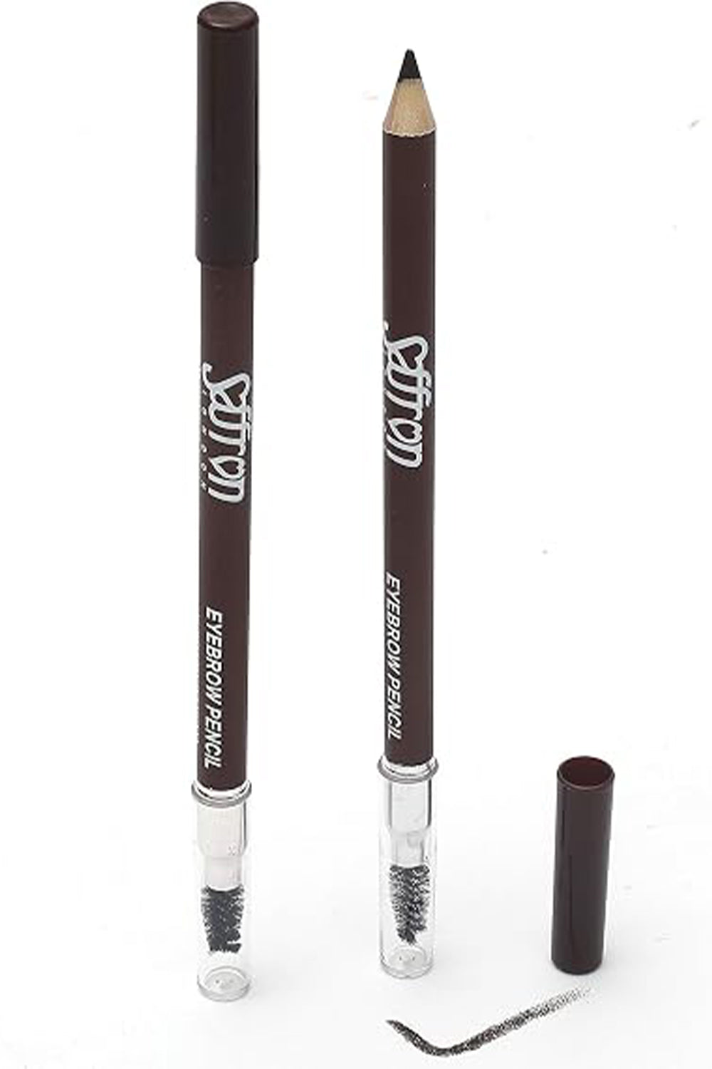 Brown Eyebrow Pencil With Brush Pack of 12 Pcs