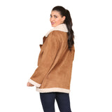 Women's Winter Wear Long Sleeves Faux Shearling Coat