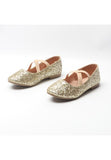 Glitter Mary Jane Ballet Flats with Crossover Straps for Girls