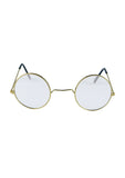 Adult Gold Silver Frame Round Lens Glasses
