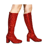 Women's Go Go 1960s & 1970s Retro Glitter Heels Boots