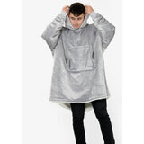 Mens Grey Blanket Hoodie