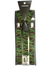 Adjustable Men's Printed Braces 2.5 cm With Strong Metal Clips