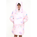 Boys Pink Sweet Candy Marshmallow Blanket Hoodie