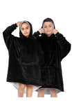 Children's Oversized Fleece Sherpa Warm Hoodie Wearable Blanket