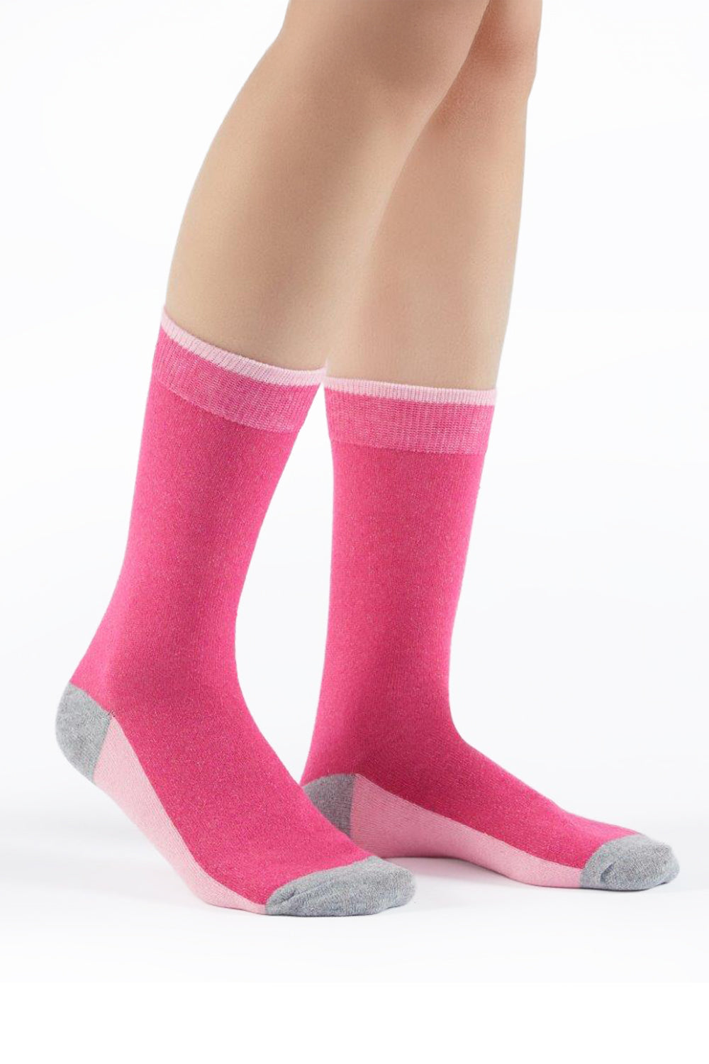 Ladies Cherry Pop Pink and Blue Fashion Socks 3 Pack