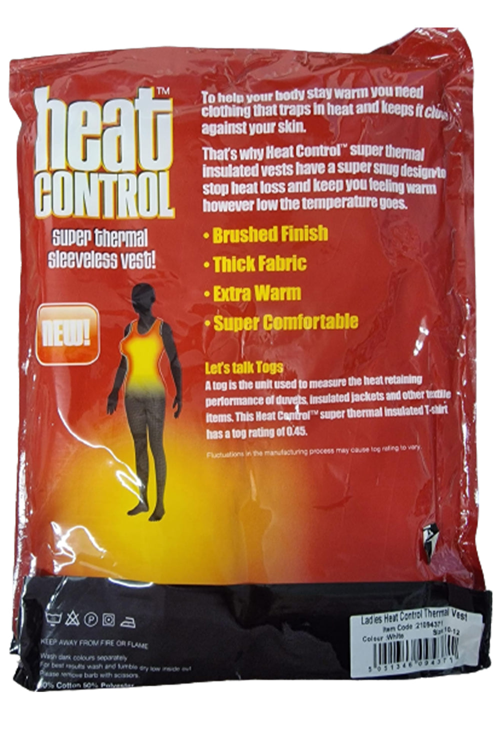 Women's Winter Warm Cotton Thermal Sleeveless Vest (0.45 Tog)