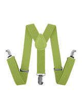 Adjustable Men's Suspenders Plain Braces With Strong Metal Clips