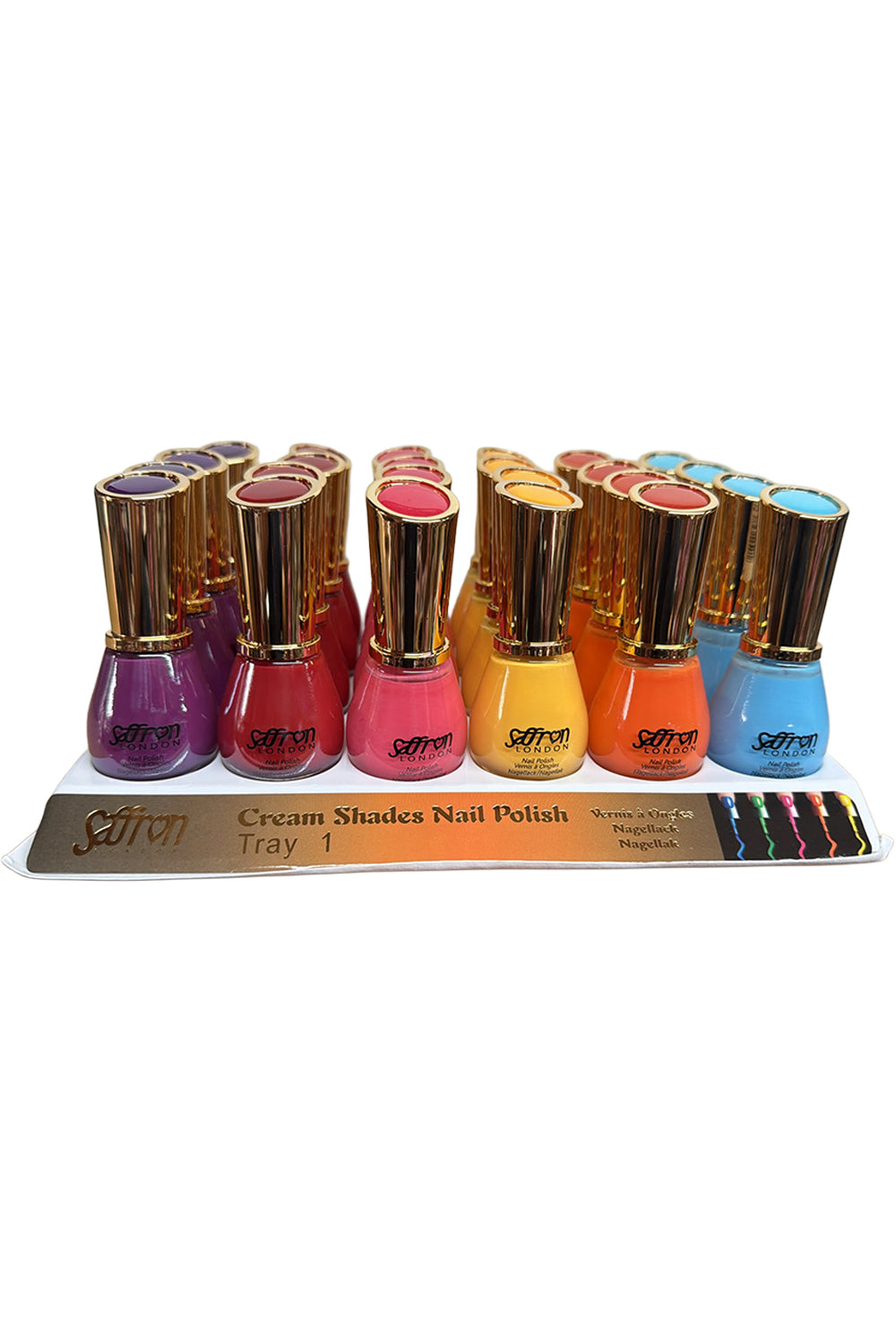 Nail Polish Assorted Colours Tray 1 Pack of 24 Pcs