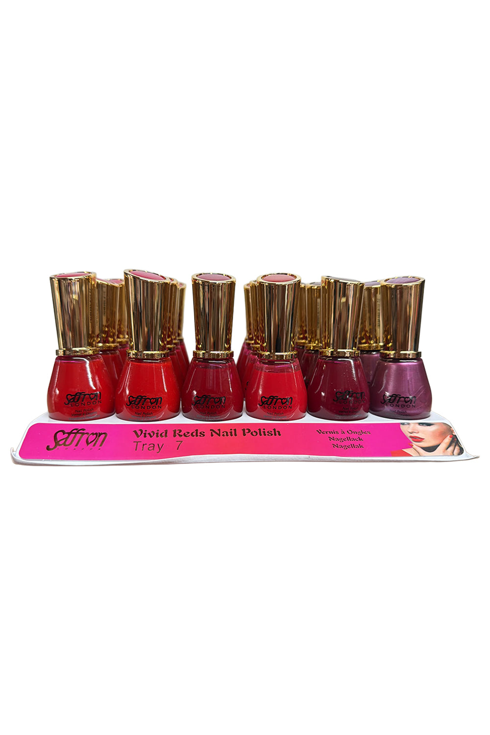 Nail Polish Assorted Colours Tray-7 Pack of 24 Pcs