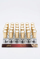 Transparent Nail Polish Clear Gloss Finish Tray of 24 Pcs