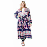  Open Belted Kaftan Cardigan