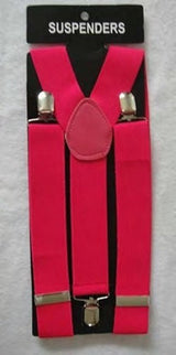 Adjustable Men's Suspenders Plain Braces With Strong Metal Clips