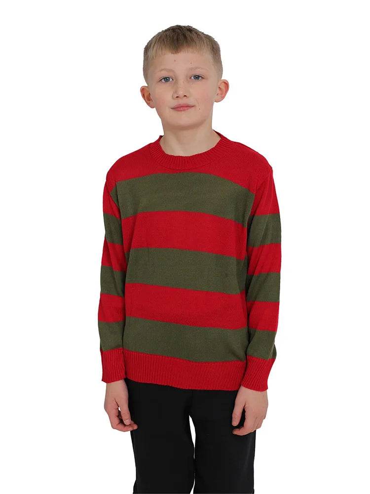 Boys Stripe Knitted Jumper - thefancydress.co.uk