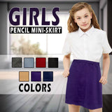 Girl's Casual Stretchy High Waist Summer Pencil Mini Skirt