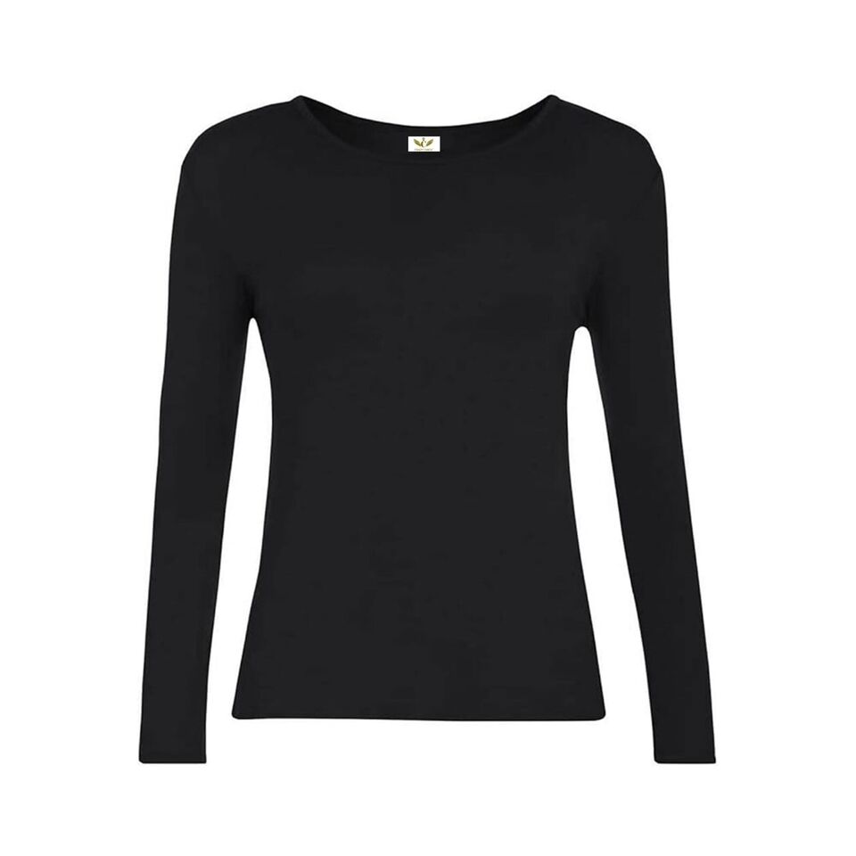 Girl Crew Neck Long Sleeve T-shirt Pastel Plain Kids Tee Top