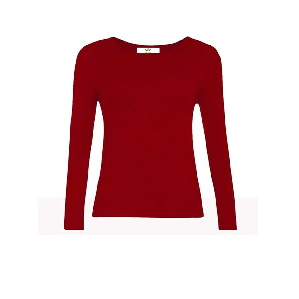 Girl Crew Neck Long Sleeve T-shirt Pastel Plain Kids Tee Top