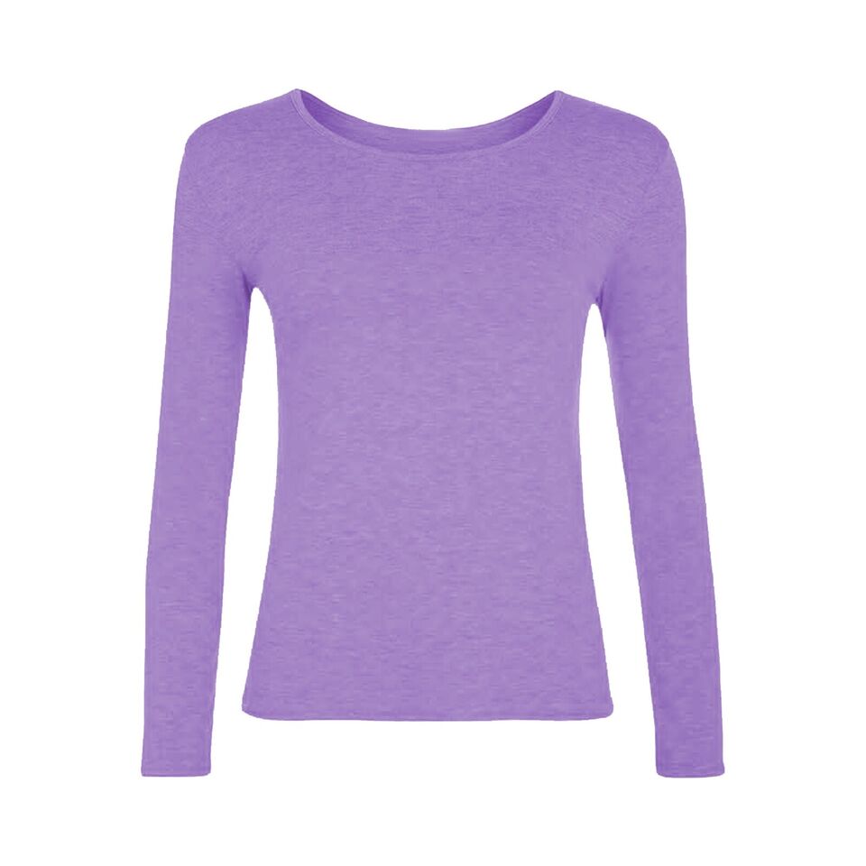 Girl Crew Neck Long Sleeve T-shirt Pastel Plain Kids Tee Top