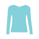 Girl Crew Neck Long Sleeve T-shirt Pastel Plain Kids Tee Top