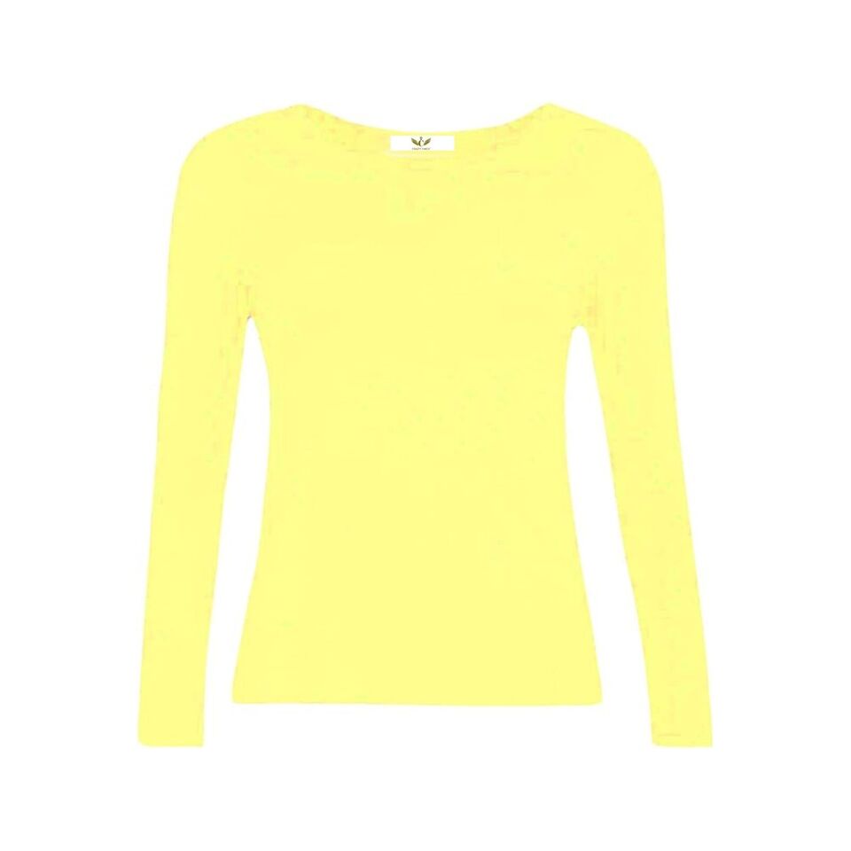 Girl Crew Neck Long Sleeve T-shirt Pastel Plain Kids Tee Top