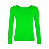 Girl Crew Neck Long Sleeve T-shirt Pastel Plain Kids Tee Top