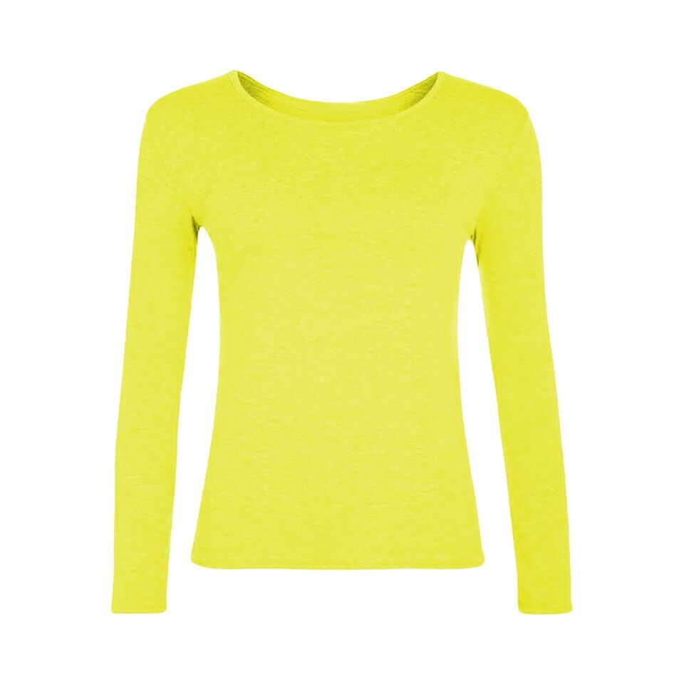 Girl Crew Neck Long Sleeve T-shirt Pastel Plain Kids Tee Top