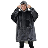 Mens Charcoal Blanket Hoodie