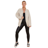 Ladies Textured Bomber Jacket