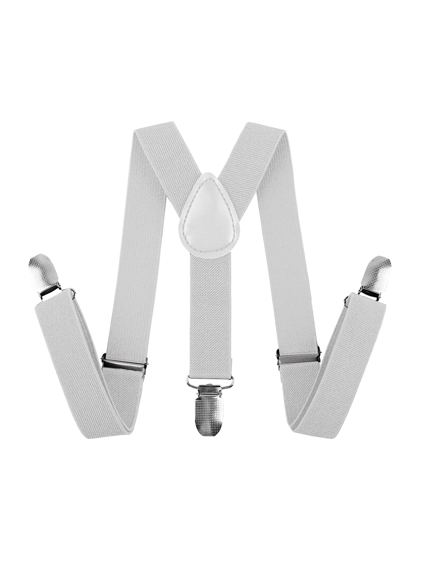 Adjustable Men's Suspenders Plain Braces With Strong Metal Clips