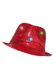 Adult Flashing Light Up Sequin Luminous Party wear Trilby Hat