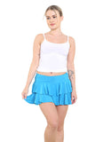 Women's 80's Theme Frill Stretch Casual Wear Rara Skirt