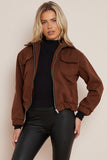 Ladies Zip Front Bomber Jacket