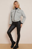 Ladies Zip Front Bomber Jacket