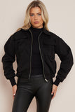 Ladies Zip Front Bomber Jacket